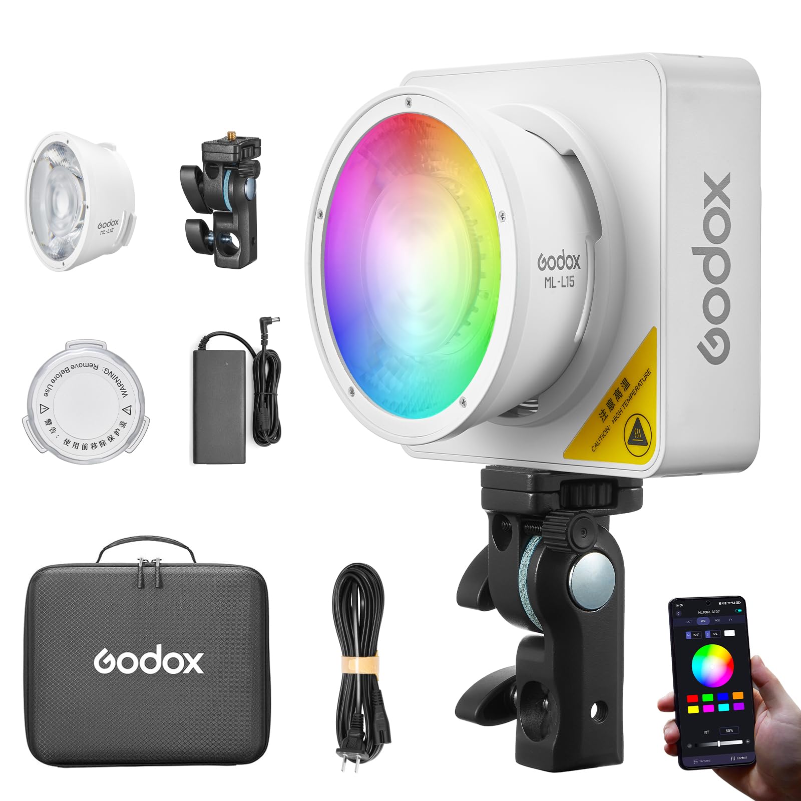 Amazon.com : Godox ML100R Godox 110W RGB LED Video Light COB Full